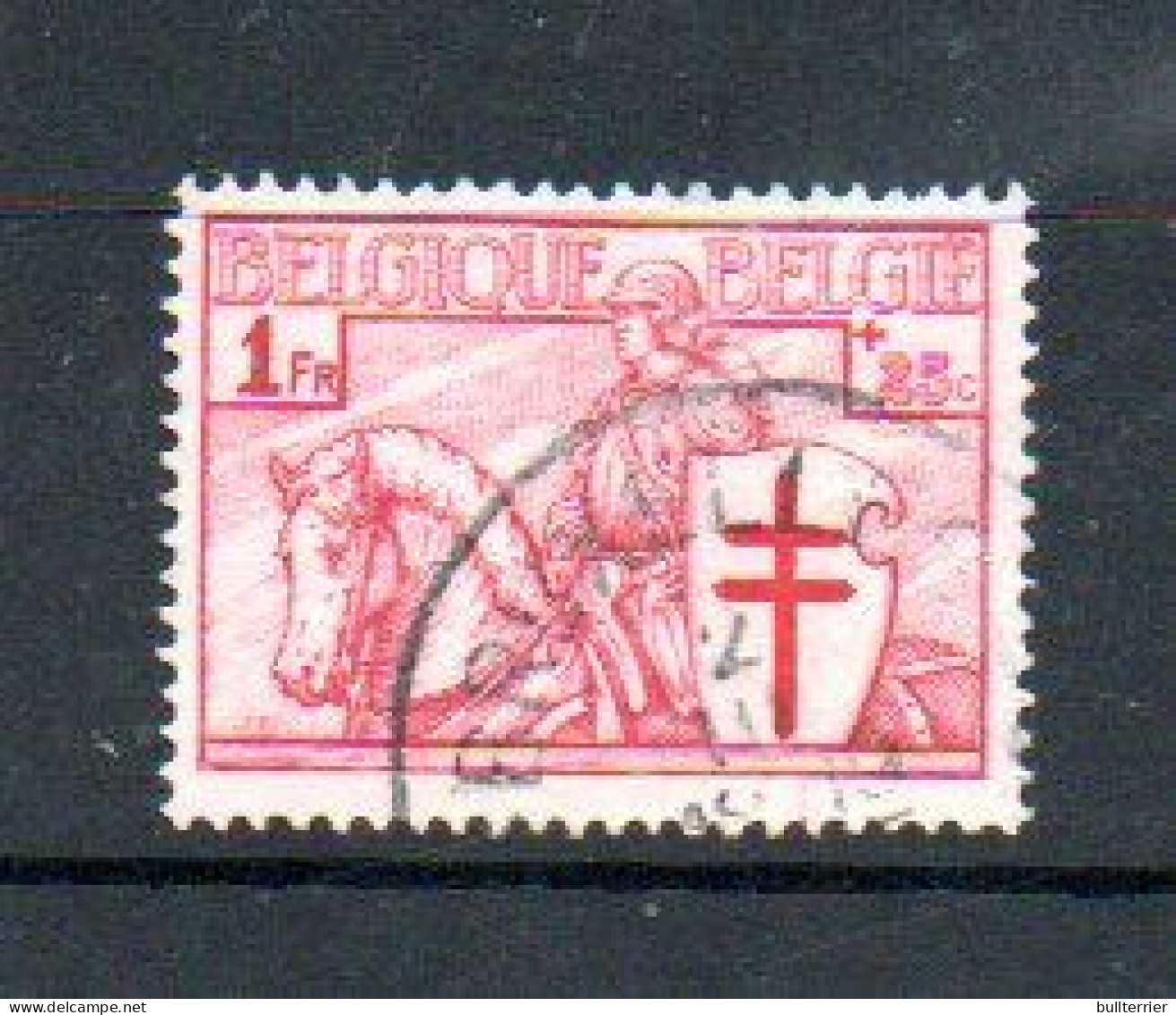 BELGIUM -1934  - ANTI TB FUND 1fr+25c RED FINE SUED,  SG CAT £20 - Gebraucht