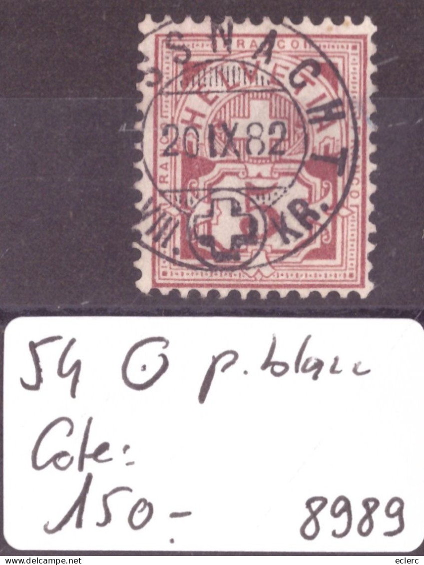 ARMOIRIES -  No 54  OBLITERE  ( PAPIER BLANC )  - COTE: 150.- - Used Stamps