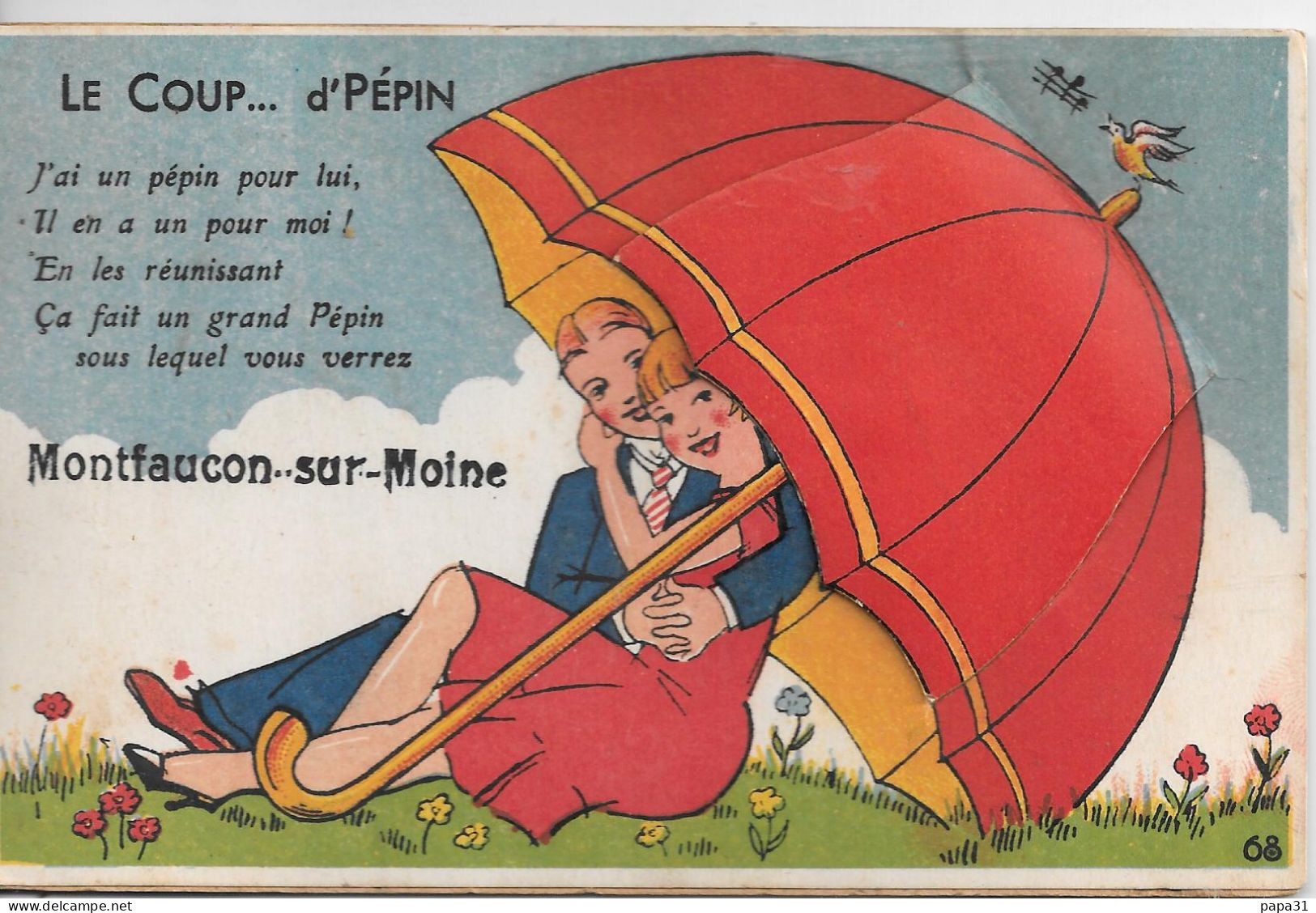 Carte Système  - Le Coup...'Pépin   - Montfaucon Sur Moine - Dreh- Und Zugkarten