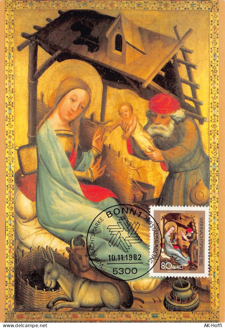 Hagenbach Maximumkarten - Bundesrepublik Deutschland 10. November 1982. Weihnachtsmarke: Geburt Christi - 1981-2000