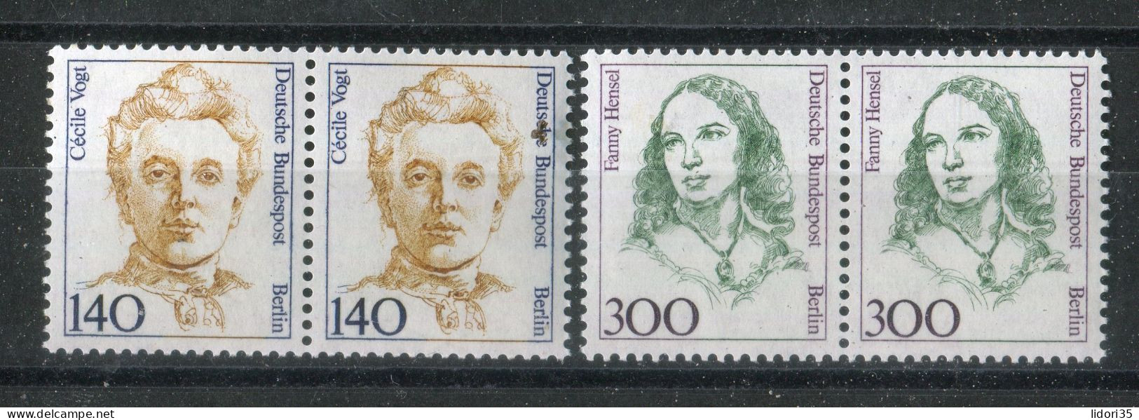 "BERLIN" 1989, Mi. 848/849 Waagrechte Paare ** (L1192) - Neufs