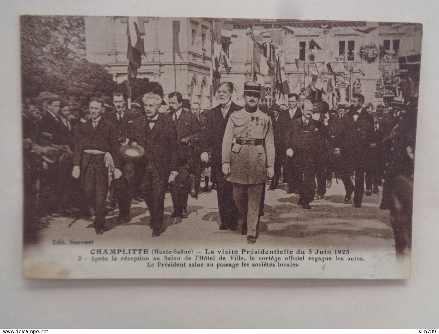 70 - Haute Saone - Champlitte - Le Président De La République , Mr. Millerand - Le Défilé  - Animée  - Réf.77B - - Champlitte