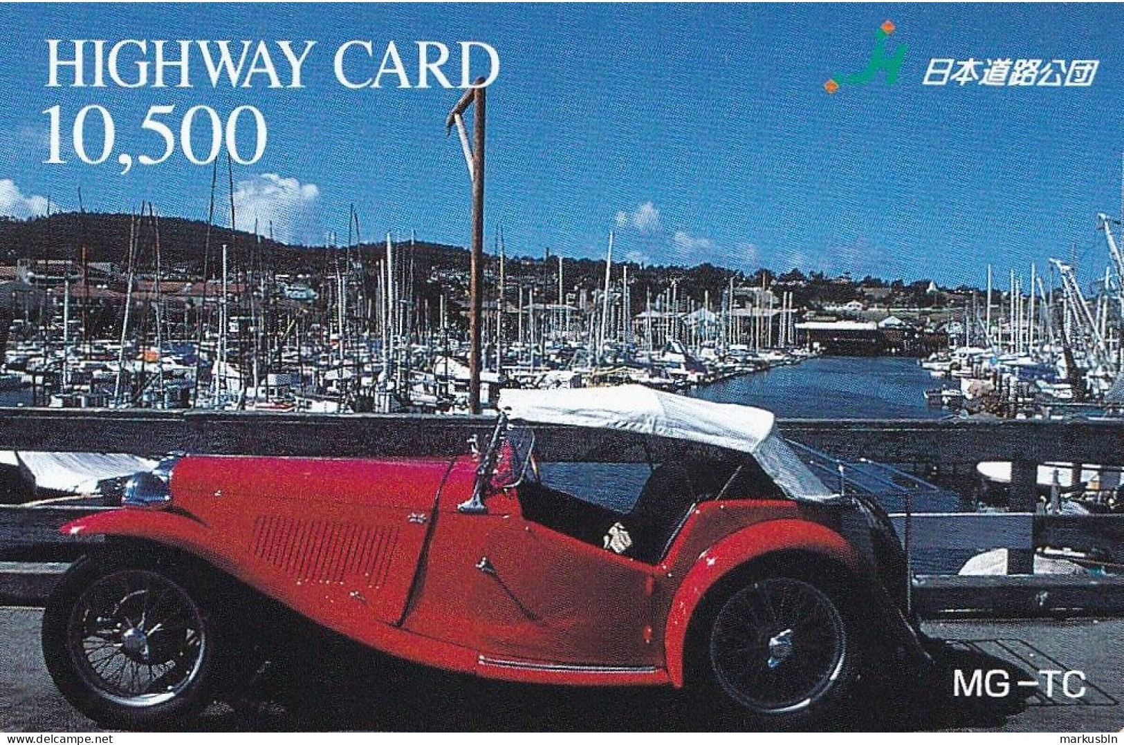 Japan Prepaid Highway Card 10500 -  Oldtimer Car MG - TC - Japan