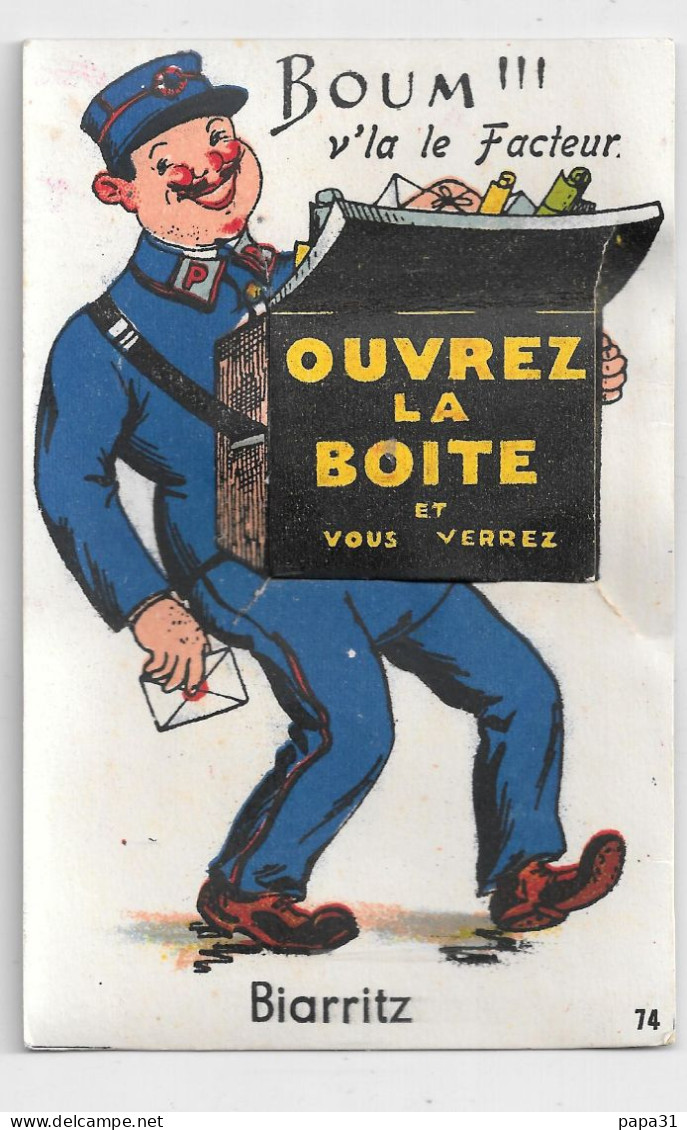 Carte Système  - Boum!!! V'la Le Facteur - OUVREZ LA BOITE Et Vous Verrez BIARRITZ - A Systèmes