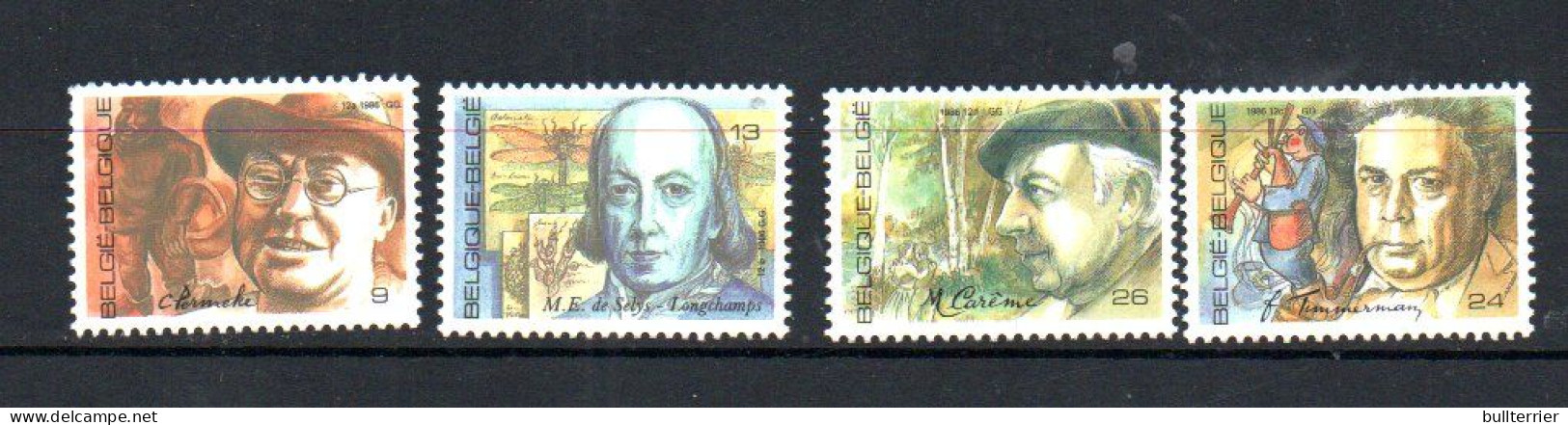 BELGIUM -1986 - CELEBRITIES SET OF 4  MINT NEVER HIGED ,  SG CAT £7.30 - Unused Stamps