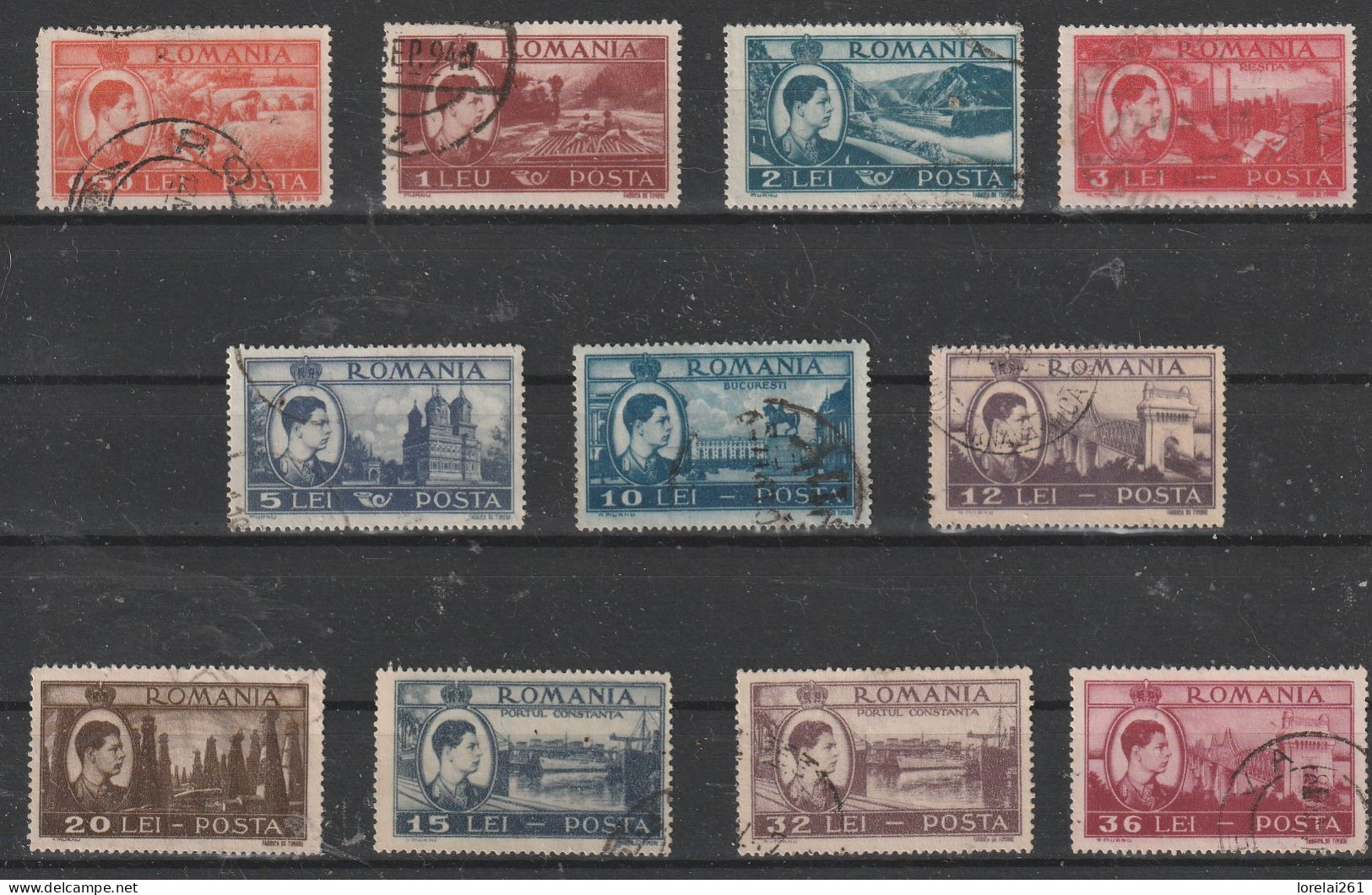 1947 - Le Roi Mihai / Vues Sur La Ville Mi No 1066/1076 - Used Stamps