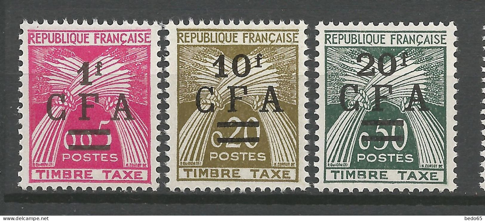 REUNION Taxe N° 45 à 47 Série Complète  NEUF** LUXE SANS CHARNIERE NI TRACE / Hingeless  / MNH - Timbres-taxe