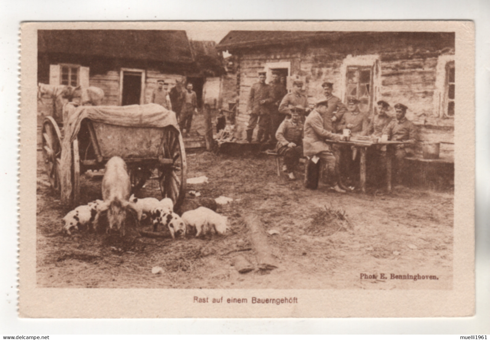 6629, WK I, Feldpost, Rast Auf Einem Bauernhof - Oorlog 1914-18