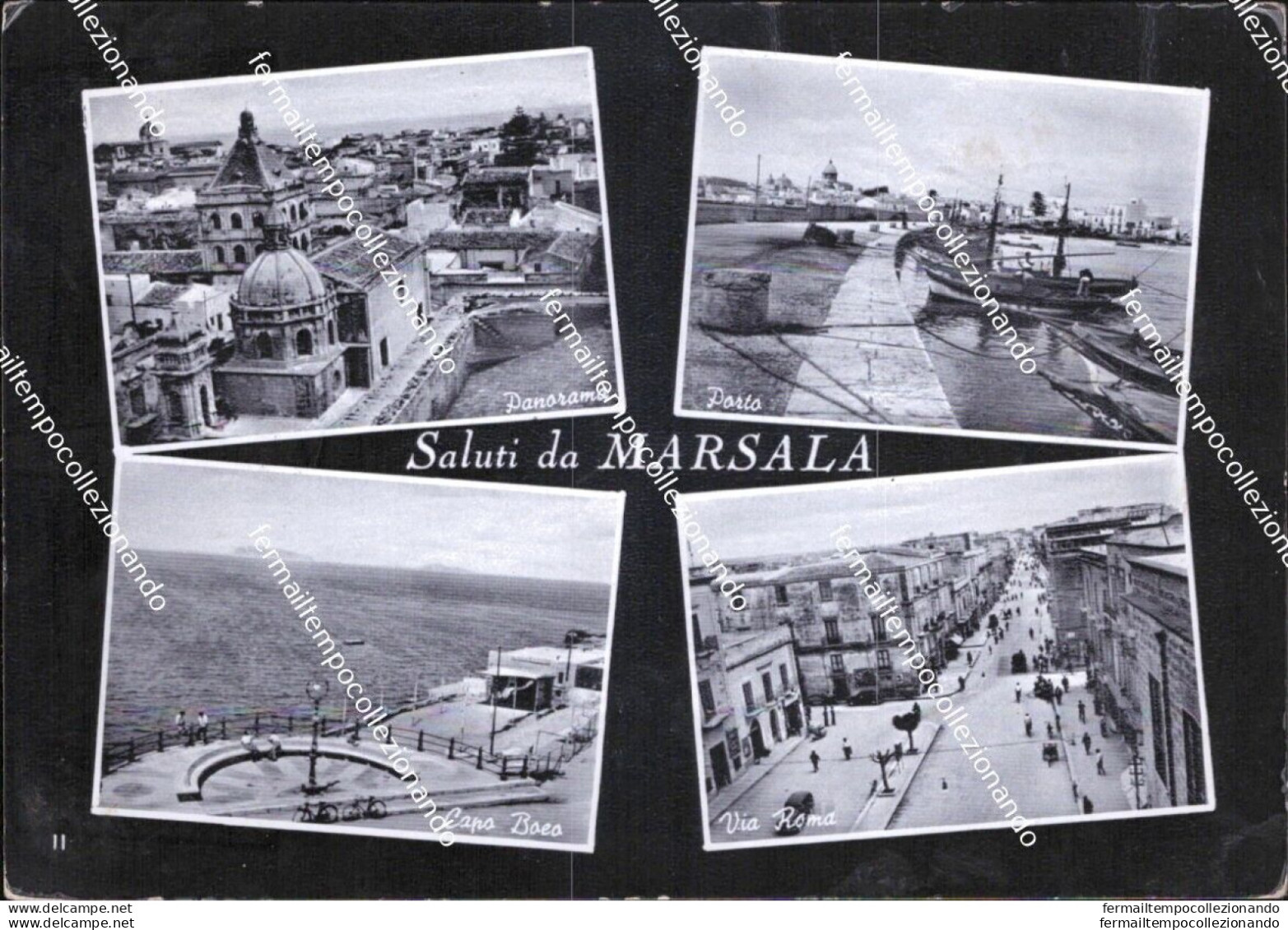 Af879 Cartolina Saluti Da Marsala Provincia Di Trapani Sicilia - Trapani