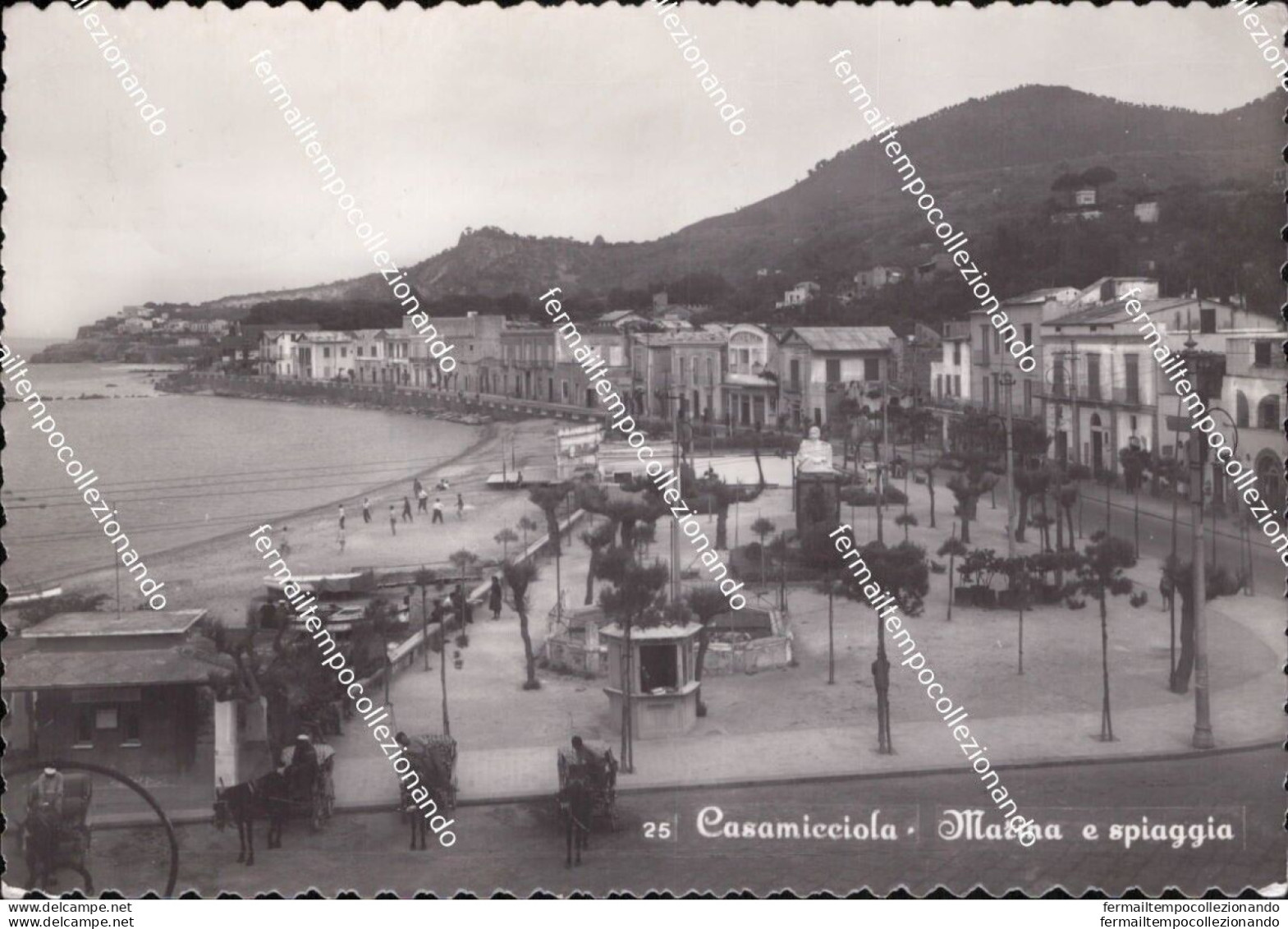 Af872 Cartolina Casamicciola Marina E Spiaggia Provincia Di Napoli Campania - Napoli (Naples)