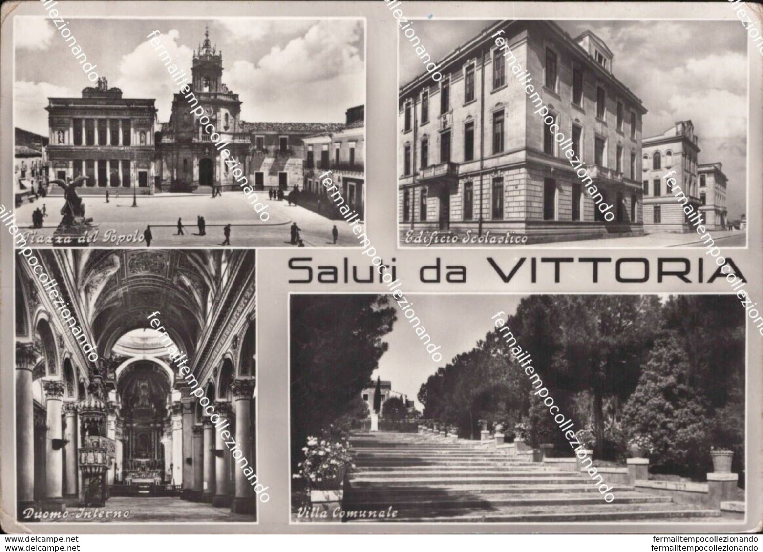 Af880 Cartolina Saluti Da Vittoria Provincia Di Ragusa Sicilia - Ragusa