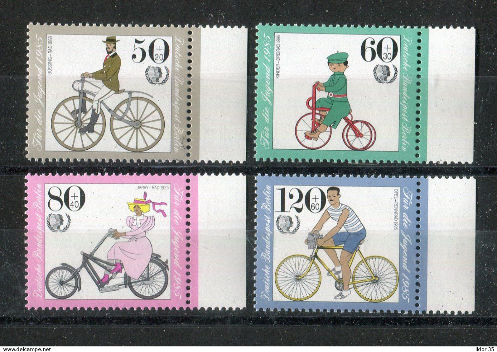 "BERLIN" 1985, Mi. 735-738 "Fahrraeder" ** (L1200) - Unused Stamps