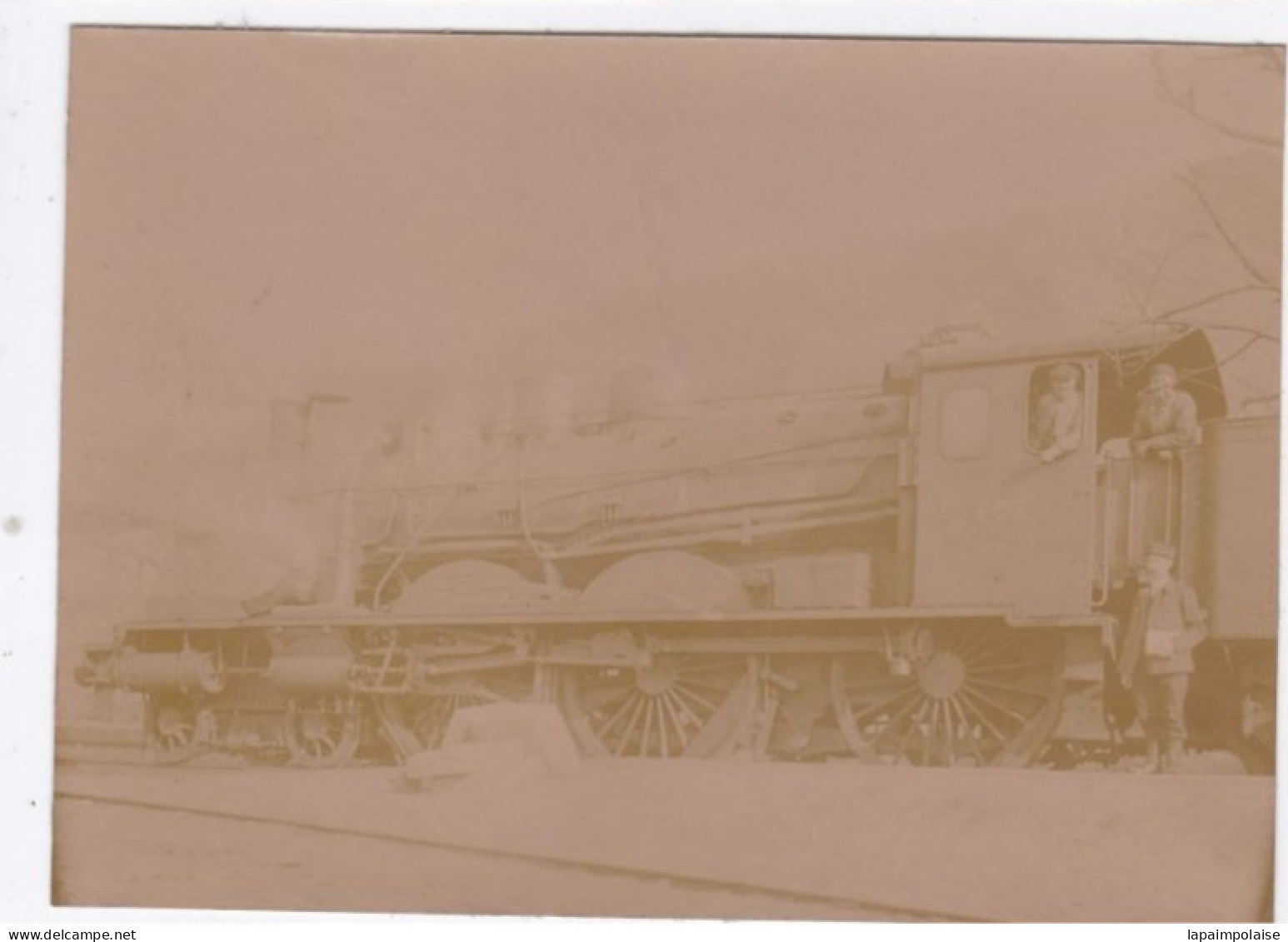 Photo De Particulier Albuminée Chemin De Fer Trains Locomotive Immatriculé EST Modèle A Identifier   Réf 30271 - Trains