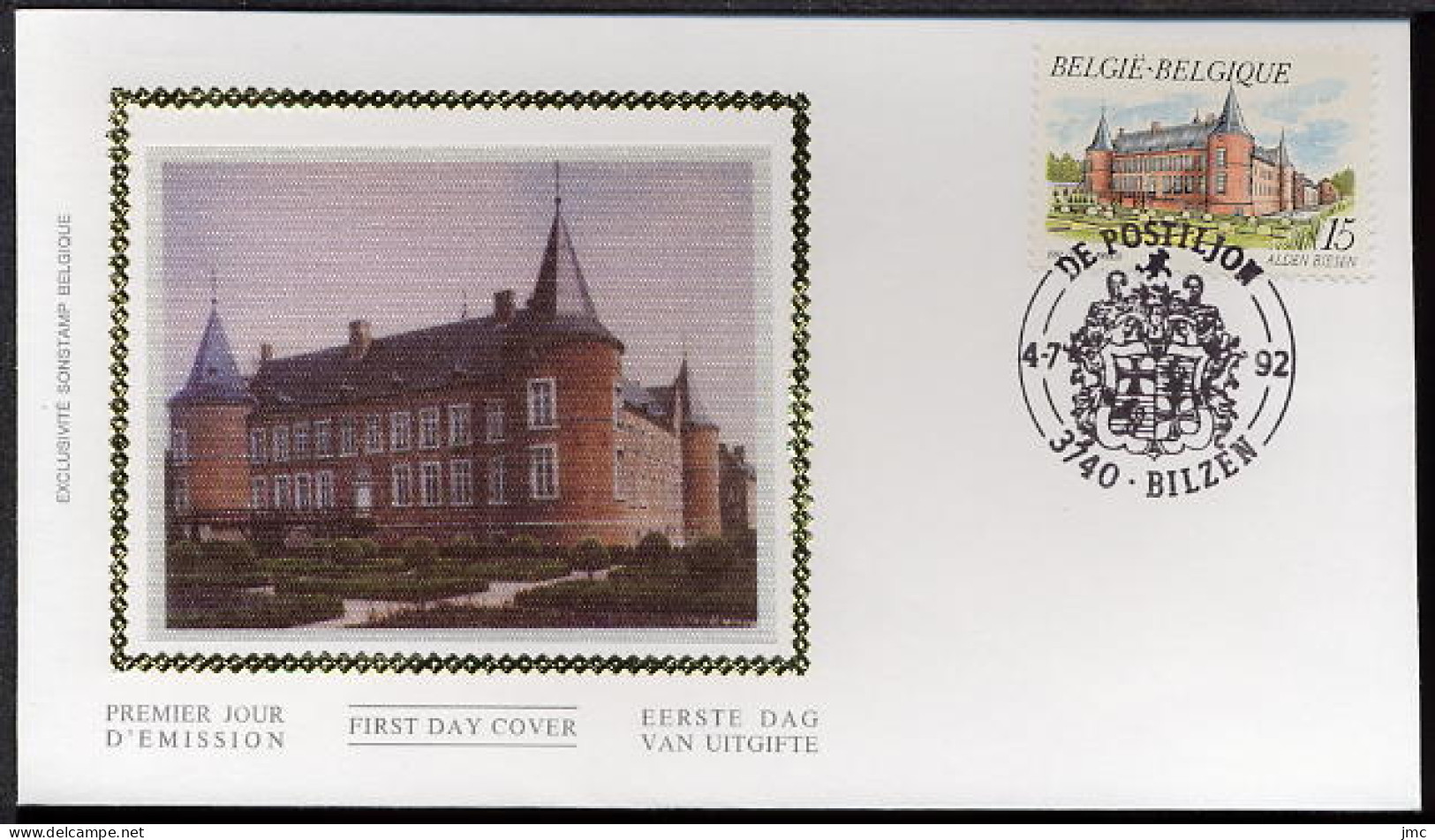 FDC SOIE / ZIJDE 2469 - 04/07/1992 - Touristique Bilzen (1 Pli, Oblitération 3740 Bilzen) - 1991-2000