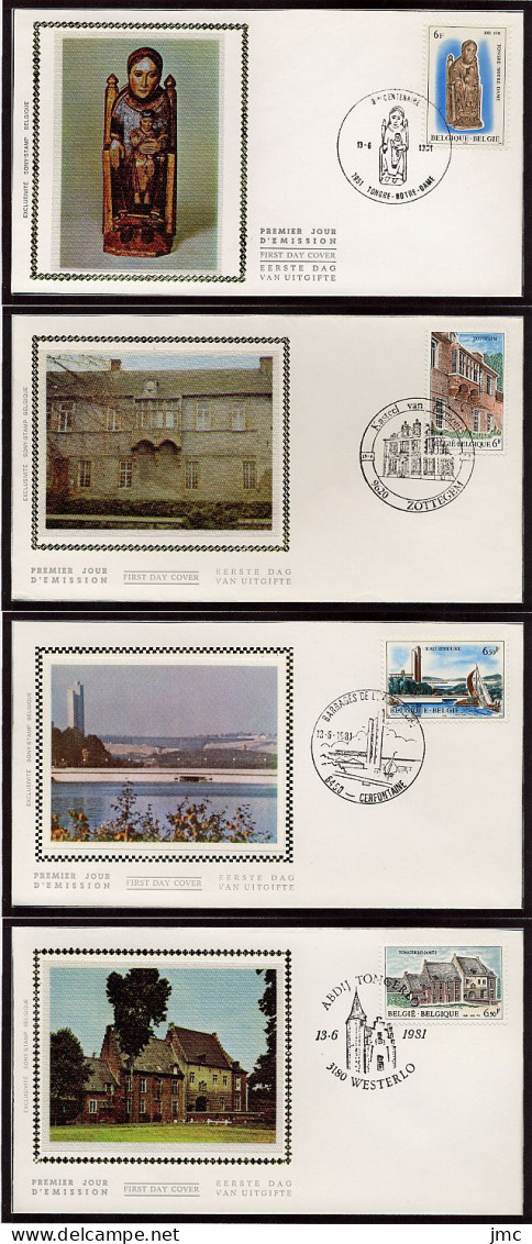 FDC SOIE / ZIJDE 2010/13 - 13/06/1981 - Touristique (4 Plis, Oblitération B    4 Préventes) - 1981-1990