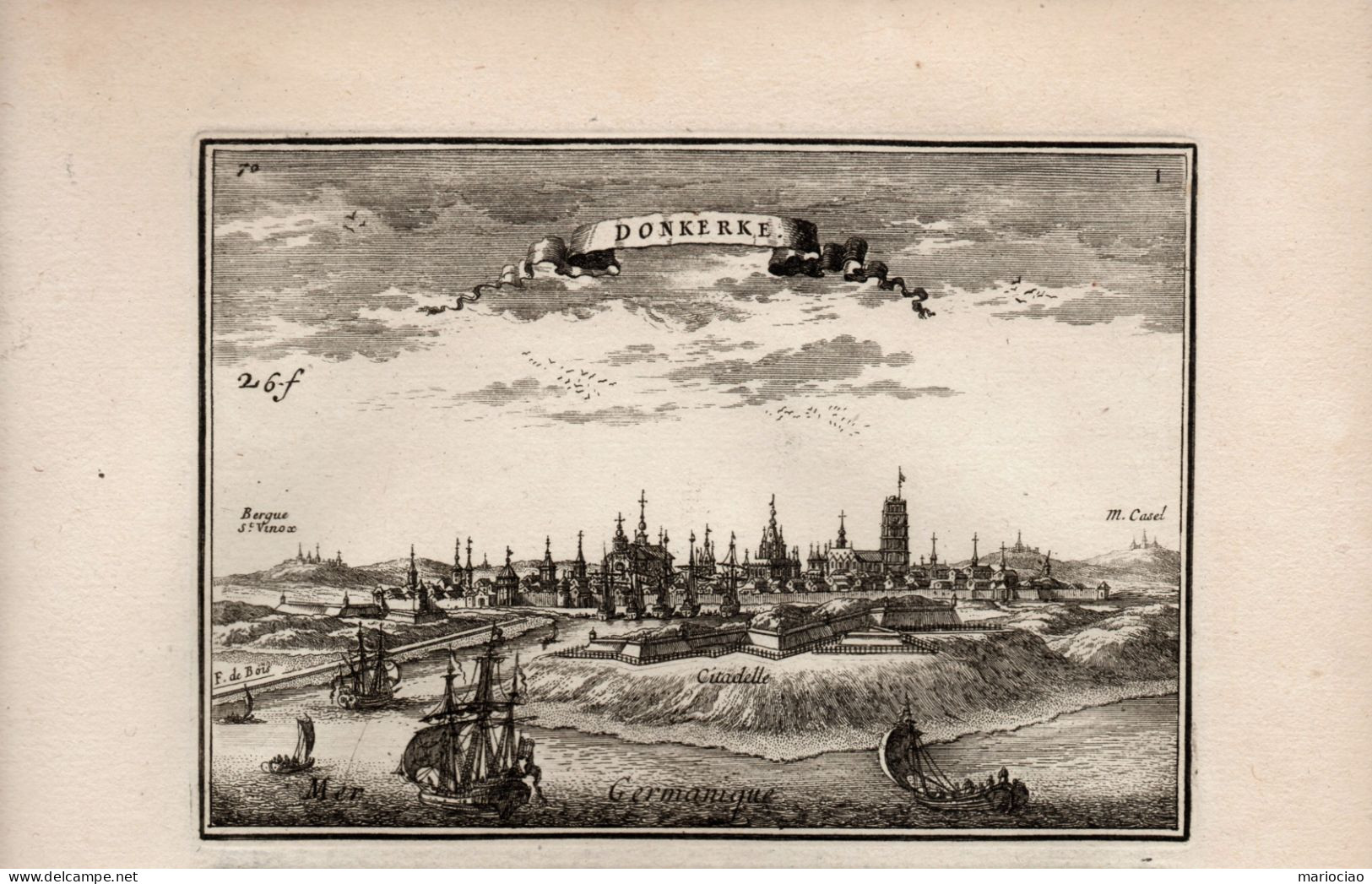 ST-FR DUNKERQUE 1667 Donkerke Panorama +Plan De La Ville +Carte Du Gouvernement - Estampas & Grabados