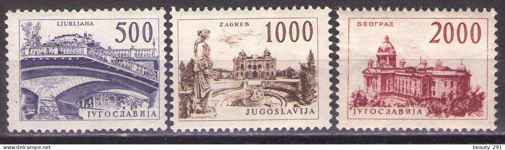 Yugoslavia 1961 - Industry And Architecture - Mi 987-989 - MNH**VF - Unused Stamps