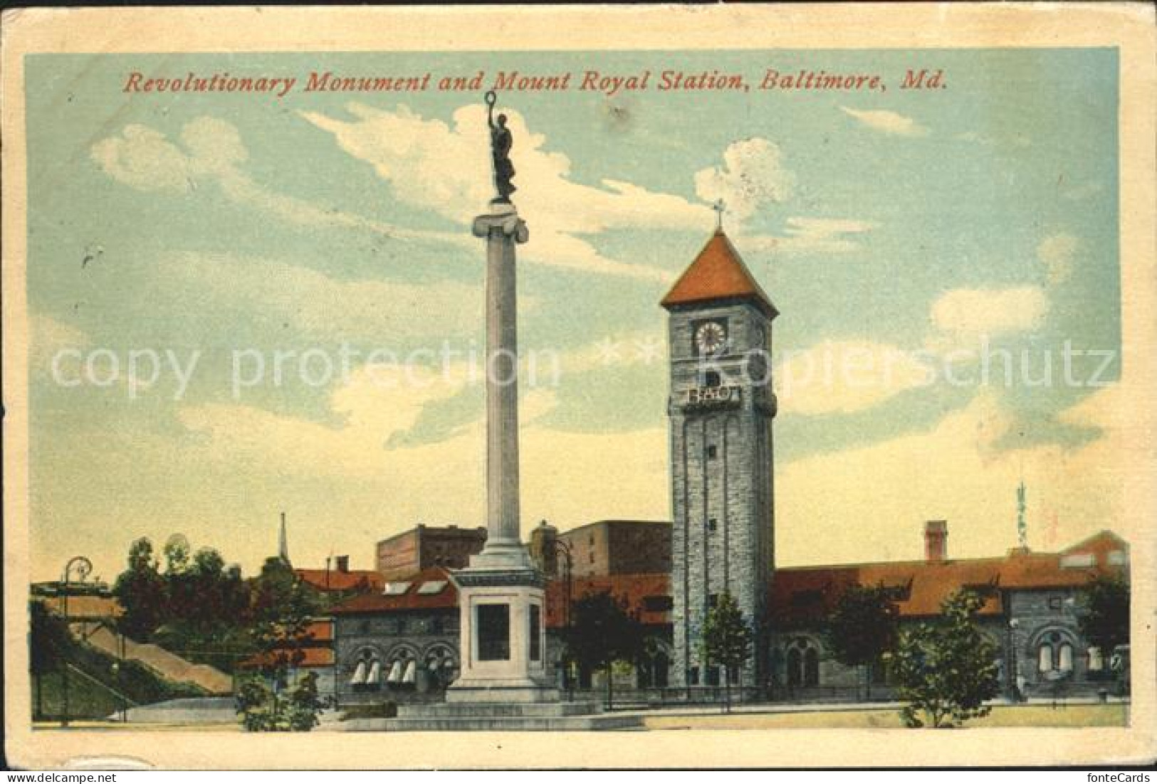 11700840 Baltimore_Maryland Revolutionary Monument Mount Royal Station - Altri & Non Classificati