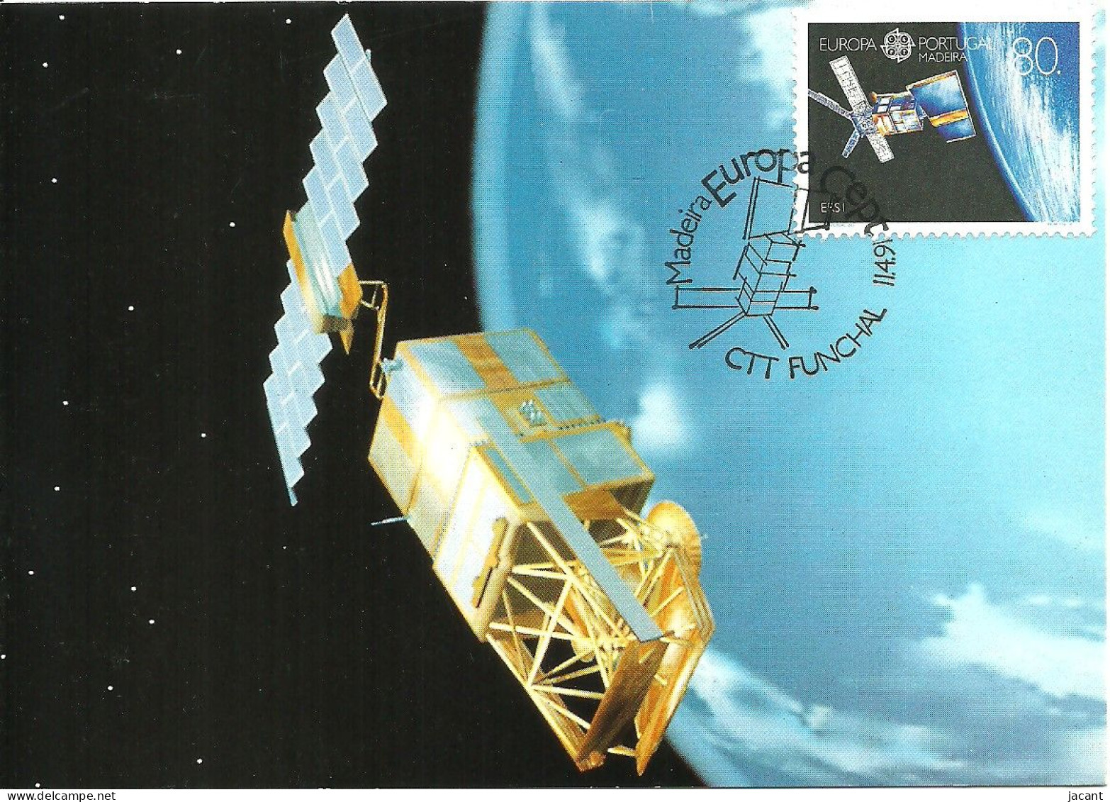 30835 - Carte Maximum - Portugal Madeira - Europa - Satetite ERS-1 Satellite - Cartoline Maximum