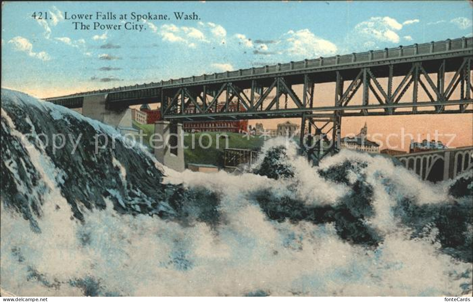 11700832 Spokane_Washington Lower Falls Bridge - Autres & Non Classés