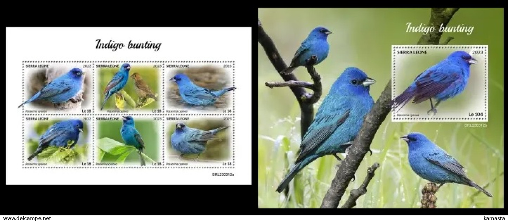 Sierra Leone  2023 Indigo Birds. (312) OFFICIAL ISSUE - Sonstige & Ohne Zuordnung