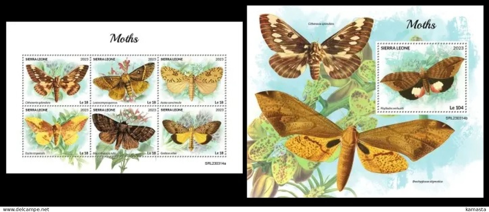 Sierra Leone  2023 Moths. (314) OFFICIAL ISSUE - Andere & Zonder Classificatie