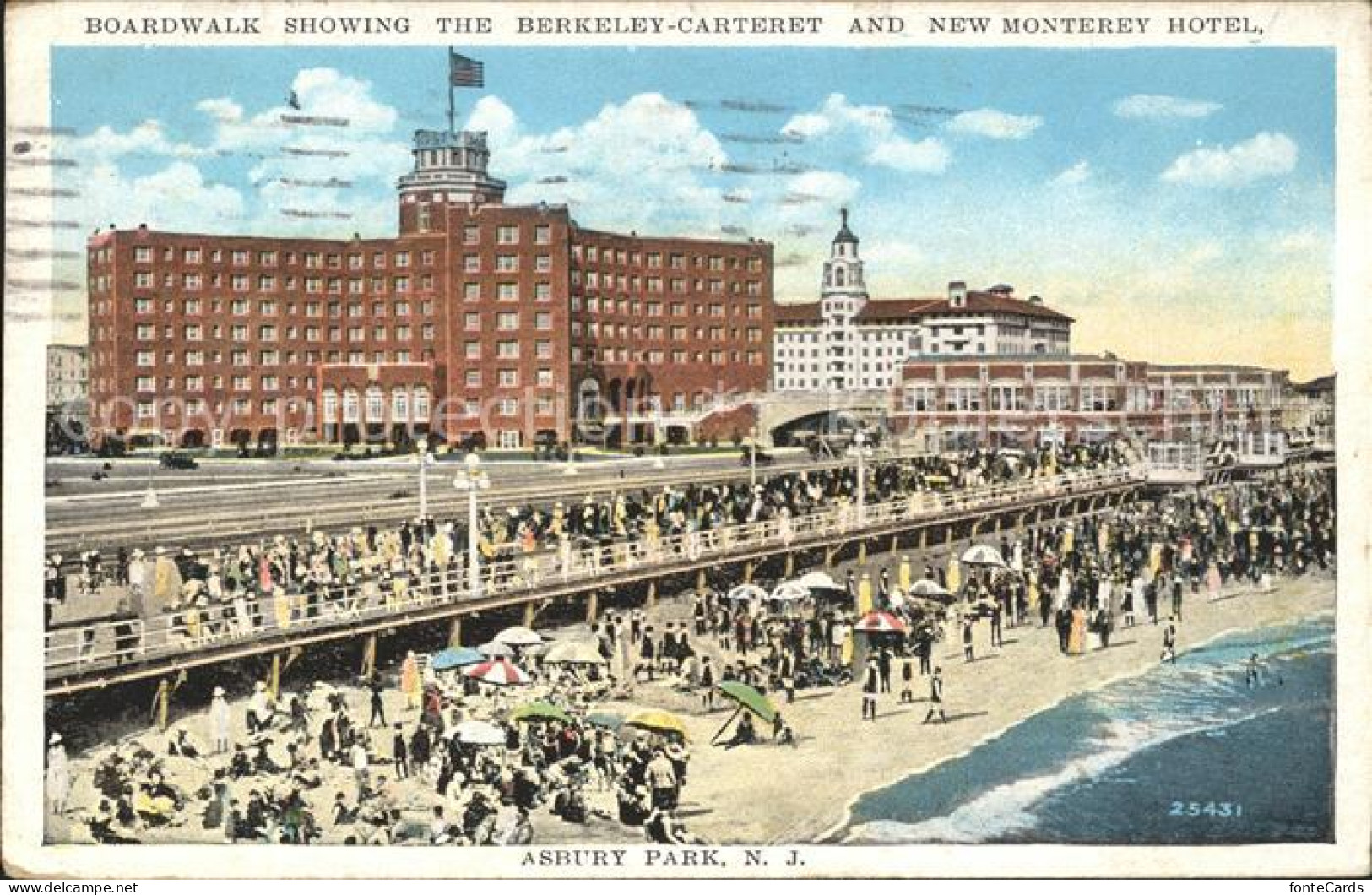 11700777 Asbury_Park Boardwalk Berkeley Carteret New Monterey Hotel Beach - Other & Unclassified