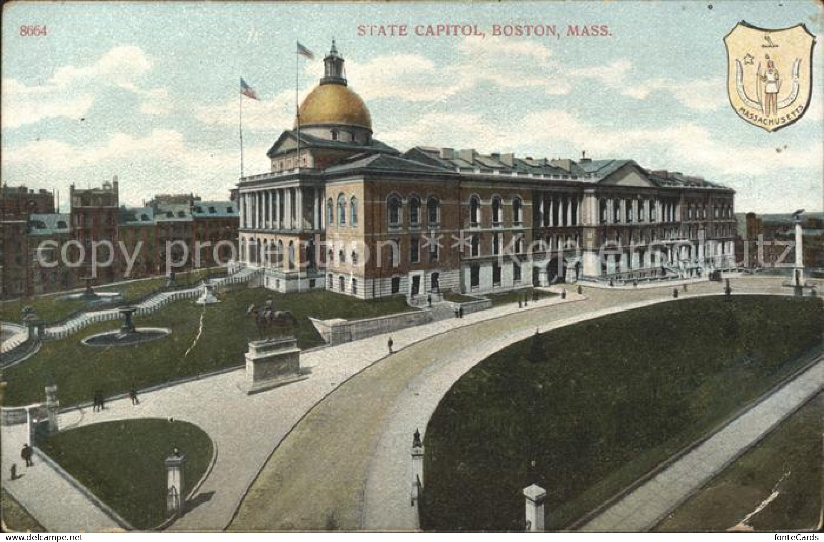 11700749 Boston_Massachusetts State Capitol Wappen - Sonstige & Ohne Zuordnung