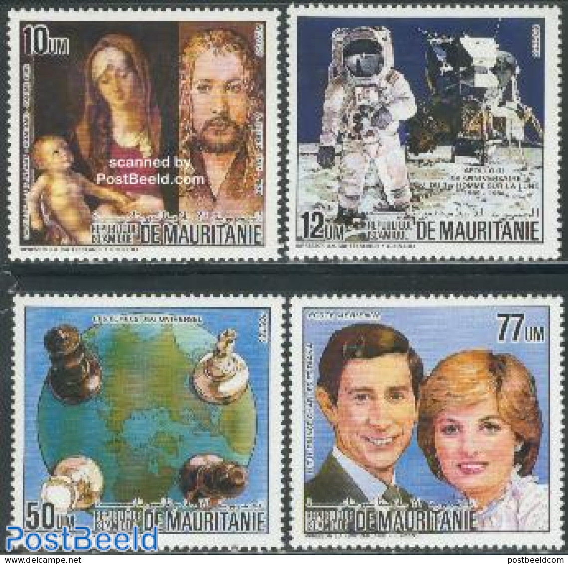 Mauritania 1984 Mixed Issue 4v, Mint NH, History - Sport - Transport - Kings & Queens (Royalty) - Chess - Space Explor.. - Koniklijke Families