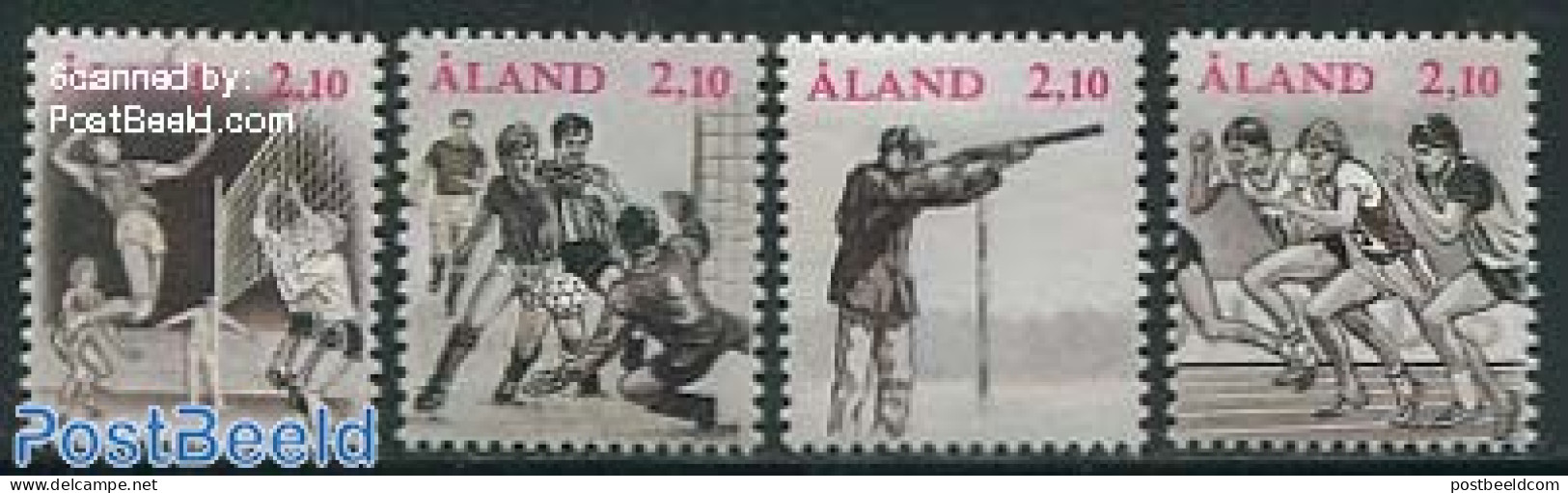 Aland 1991 ALAND GAMES 4V, Mint NH, Sport - Football - Sport (other And Mixed) - Ålandinseln