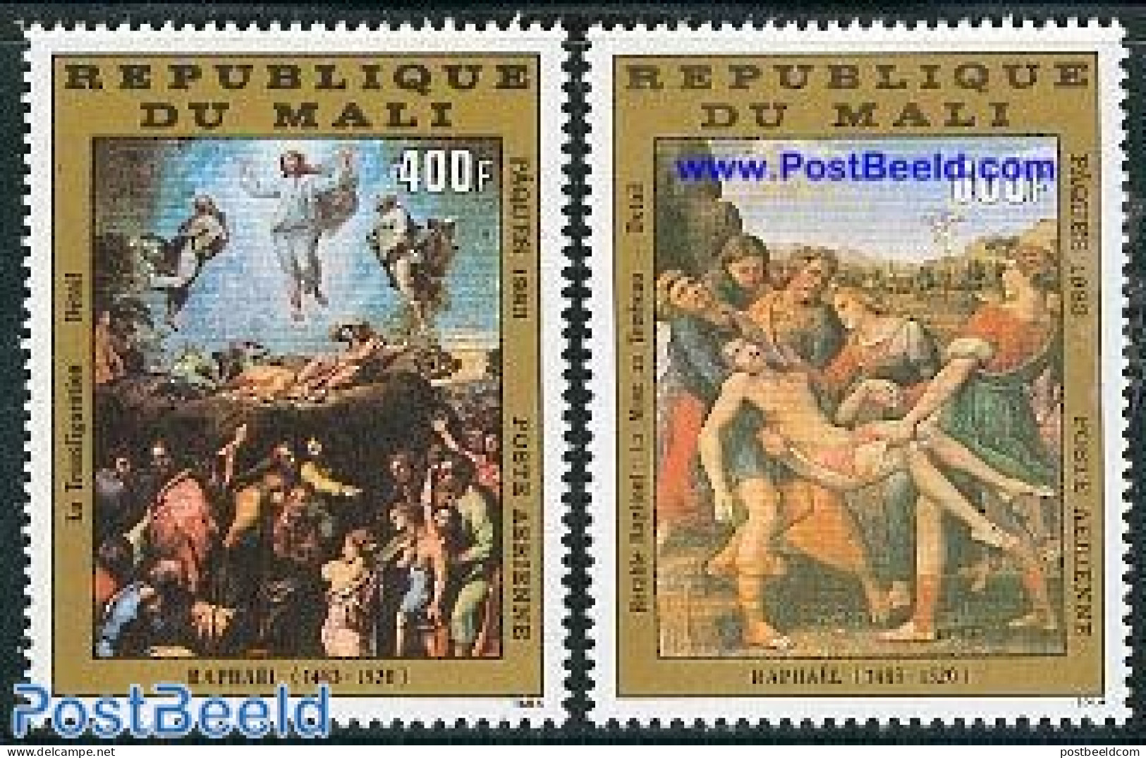 Mali 1983 Easter, Paintings 2v, Mint NH, Religion - Religion - Art - Paintings - Raphael - Mali (1959-...)