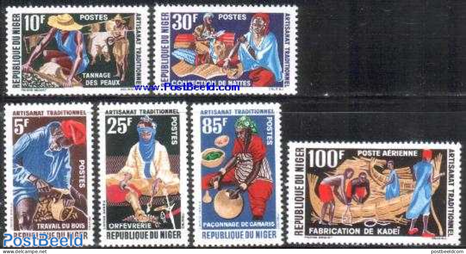 Niger 1963 Handicrafts 6v, Mint NH, Art - Handicrafts - Niger (1960-...)