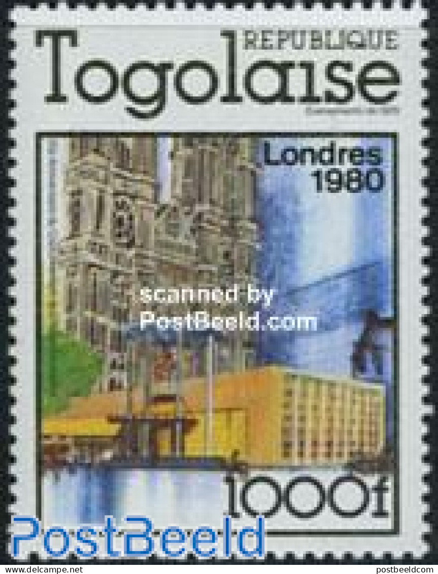 Togo 1980 London 1980 1v (overprint), Mint NH, History - Kings & Queens (Royalty) - Philately - Königshäuser, Adel
