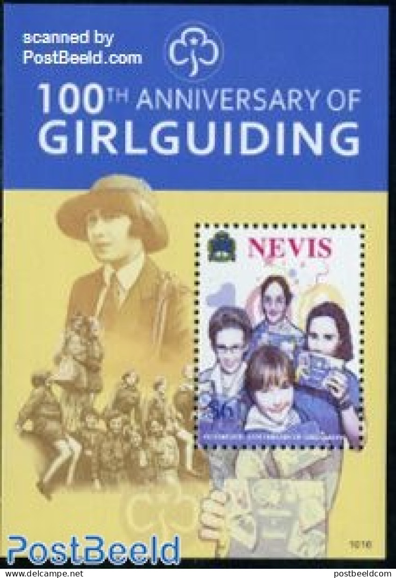Nevis 2010 100th Ann. Of Girlguiding S/S, Mint NH, Sport - Scouting - St.Kitts And Nevis ( 1983-...)