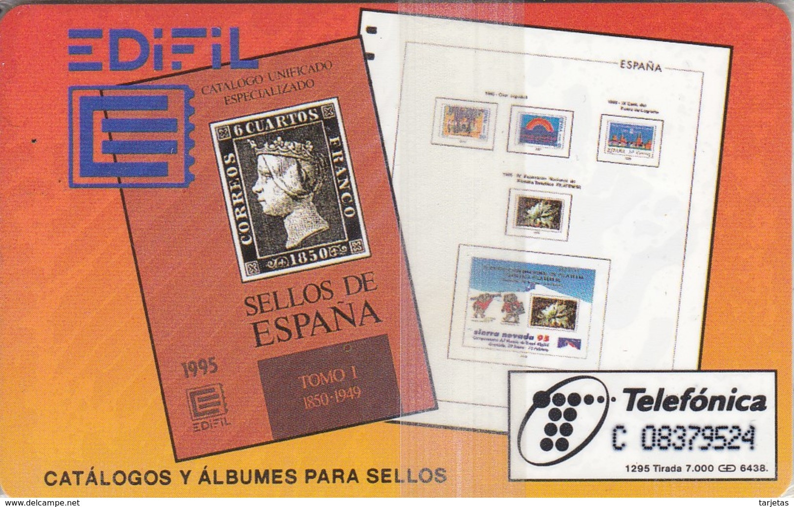 TARJETA DE ESPAÑA DE VARIOS SELLOS DE TIRADA 7000 NUEVA-MINT (STAMP) - Postzegels & Munten
