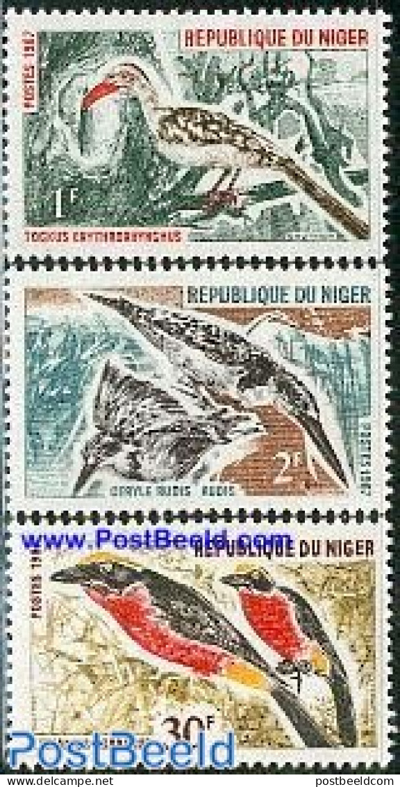Niger 1967 Birds 3v, Mint NH, Nature - Birds - Niger (1960-...)