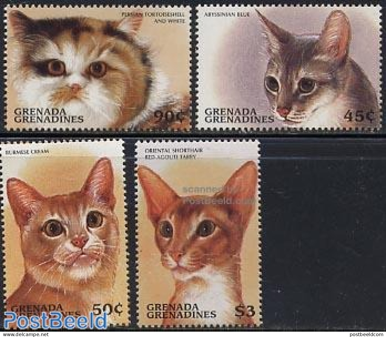 Grenada Grenadines 1997 Cats 4v, Mint NH, Nature - Cats - Grenada (1974-...)