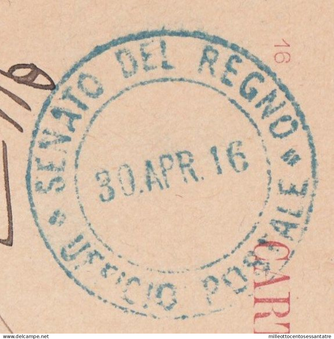 2476  - REGNO - Cartolina Postale - Da Cent. 10 Rosso Del 1916 -da Roma A Zona Di Guerra - - Entero Postal