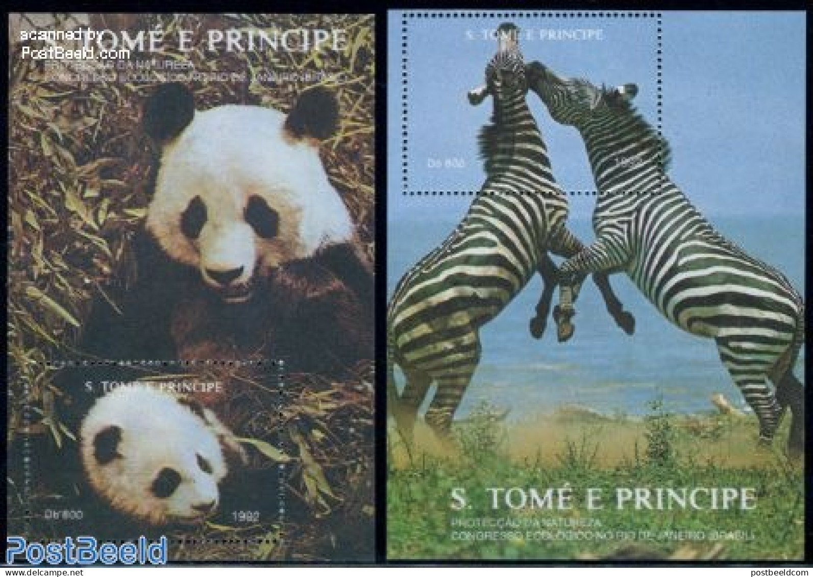 Sao Tome/Principe 1992 UNCED 2 S/s, Mint NH, History - Nature - United Nations - Animals (others & Mixed) - Environmen.. - Environment & Climate Protection