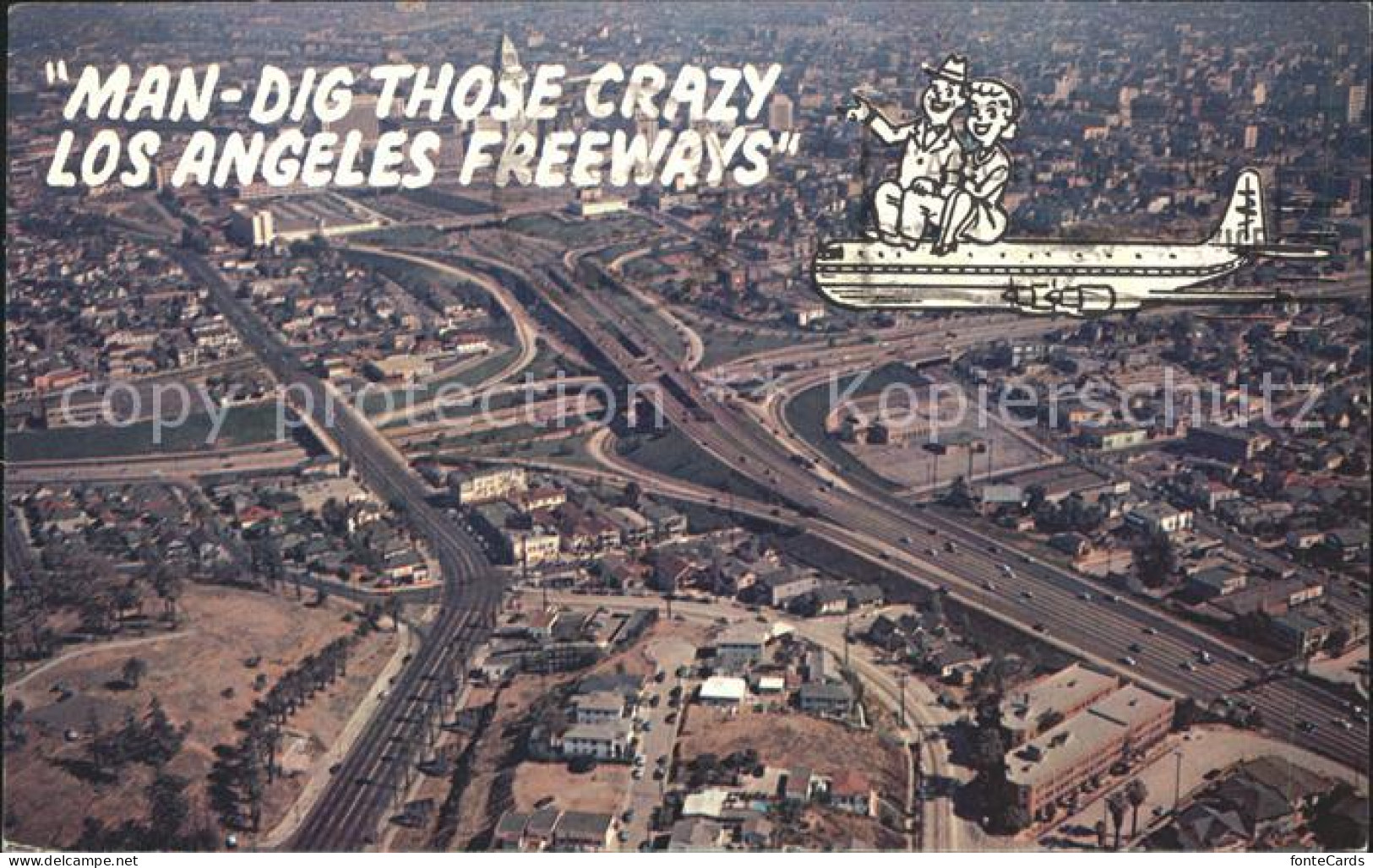 11700658 Los_Angeles_California Freeway Systems Downtown Aerial View - Altri & Non Classificati