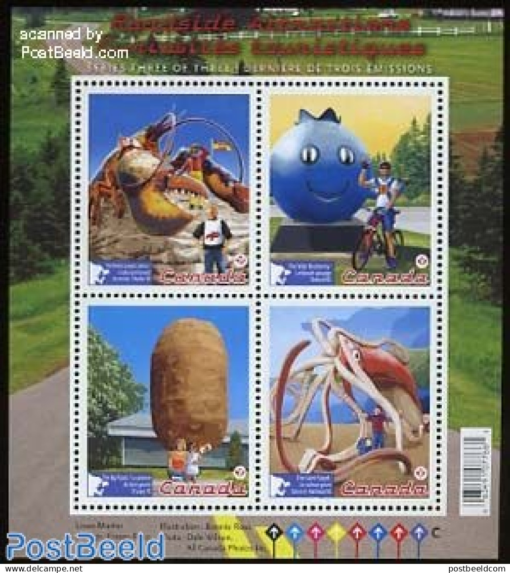 Canada 2011 Tourist Attractions 4v M/s, Mint NH, Health - Sport - Various - Food & Drink - Cycling - Tourism - Unused Stamps