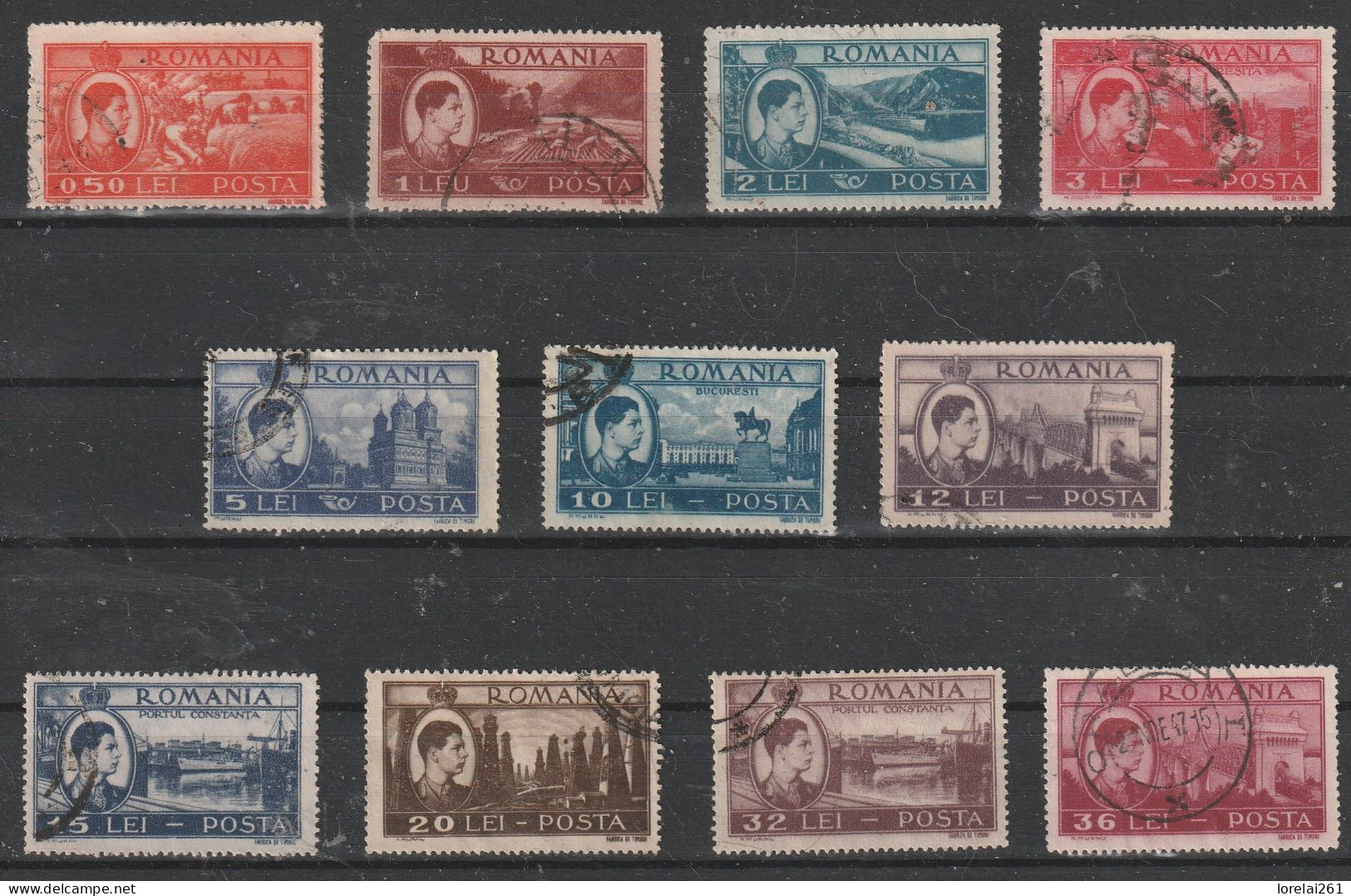 1947 - Le Roi Mihai / Vues Sur La Ville Mi No 1066/1076 - Used Stamps