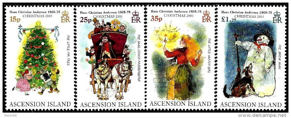 Ascension - 2005 - Christmas - 200th Birthday Of Hans Christian Andersen - Mint Stamp Set - Ascension