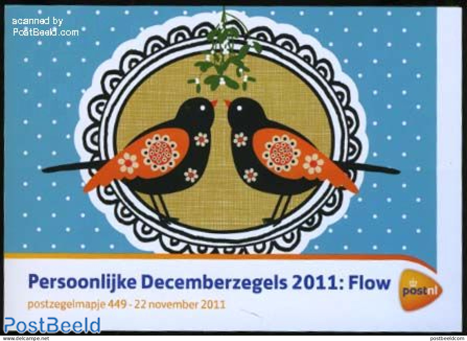 Netherlands 2011 Personal December Stamps, Presentation Pack 449, Mint NH, Nature - Religion - Birds - Christmas - Ongebruikt