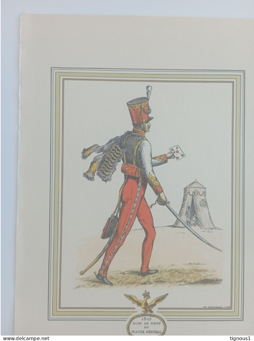 GRAVURE DANIEL DERVEAUX   -   AIDE DE CAMP DU MAJOR GENERAL 1809 - Documenten