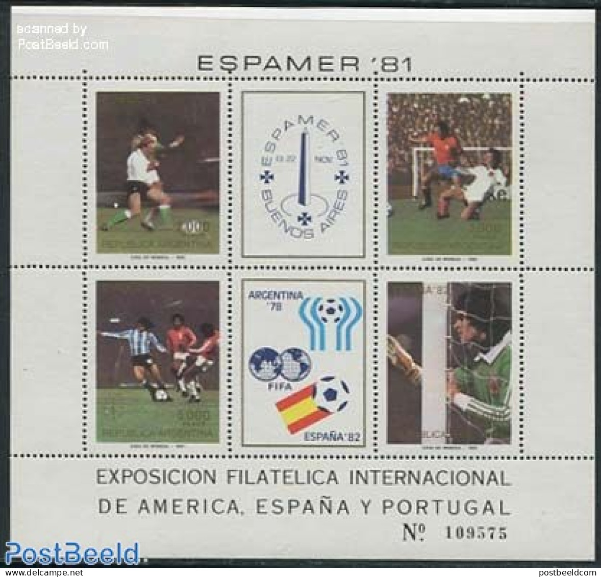 Argentina 1981 Espamer, Football S/s, Mint NH, Sport - Football - Nuovi