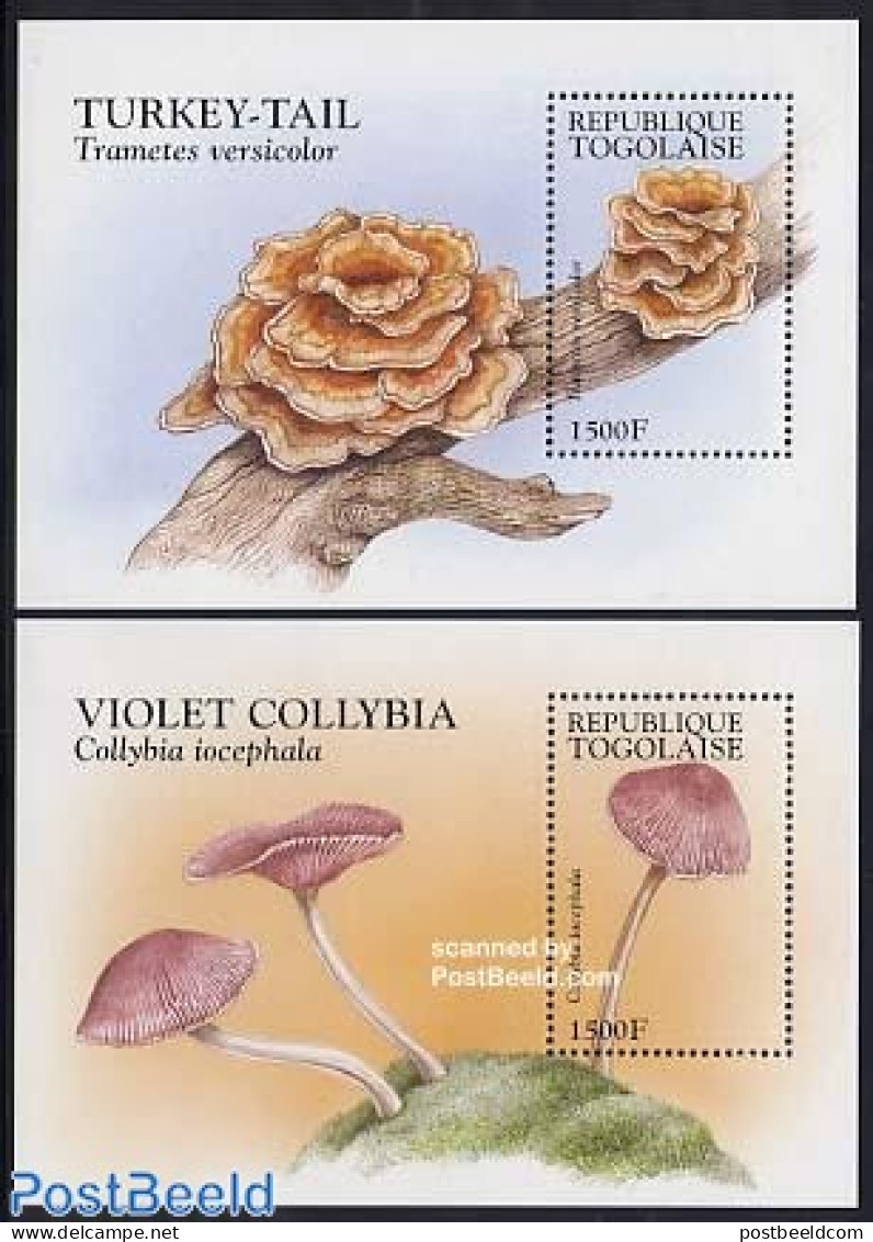 Togo 1995 Mushrooms 2 S/s, Mint NH, Nature - Mushrooms - Champignons
