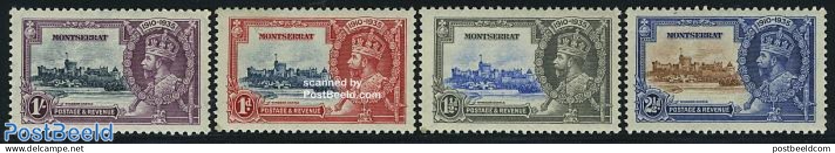 Montserrat 1935 Silver Jubilee 4v, Mint NH, History - Kings & Queens (Royalty) - Königshäuser, Adel