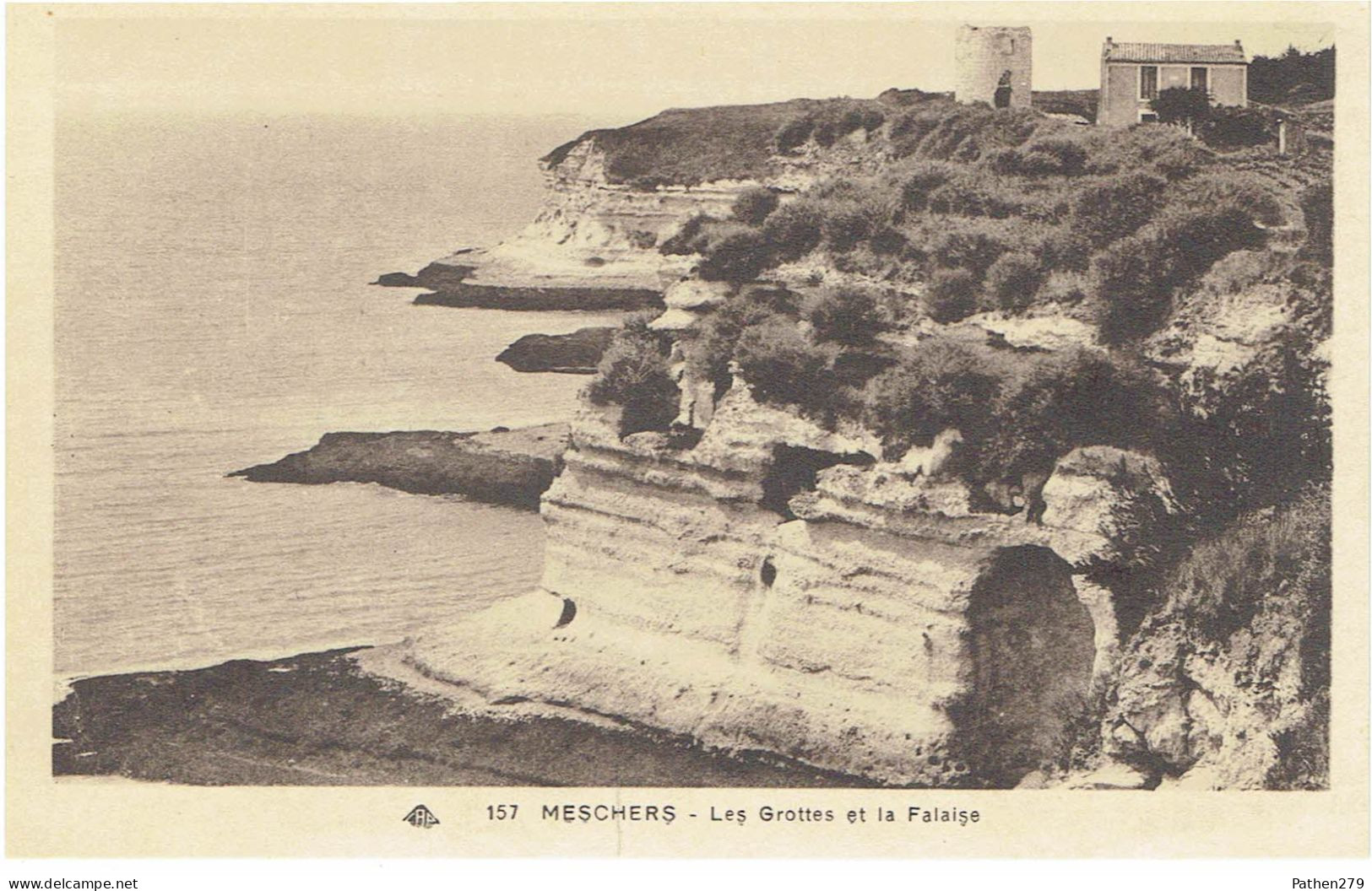 CPSM FRANCE 17 CHARENTE-MARITIME MESCHERS - Les Grottes Et La Falaise - Meschers