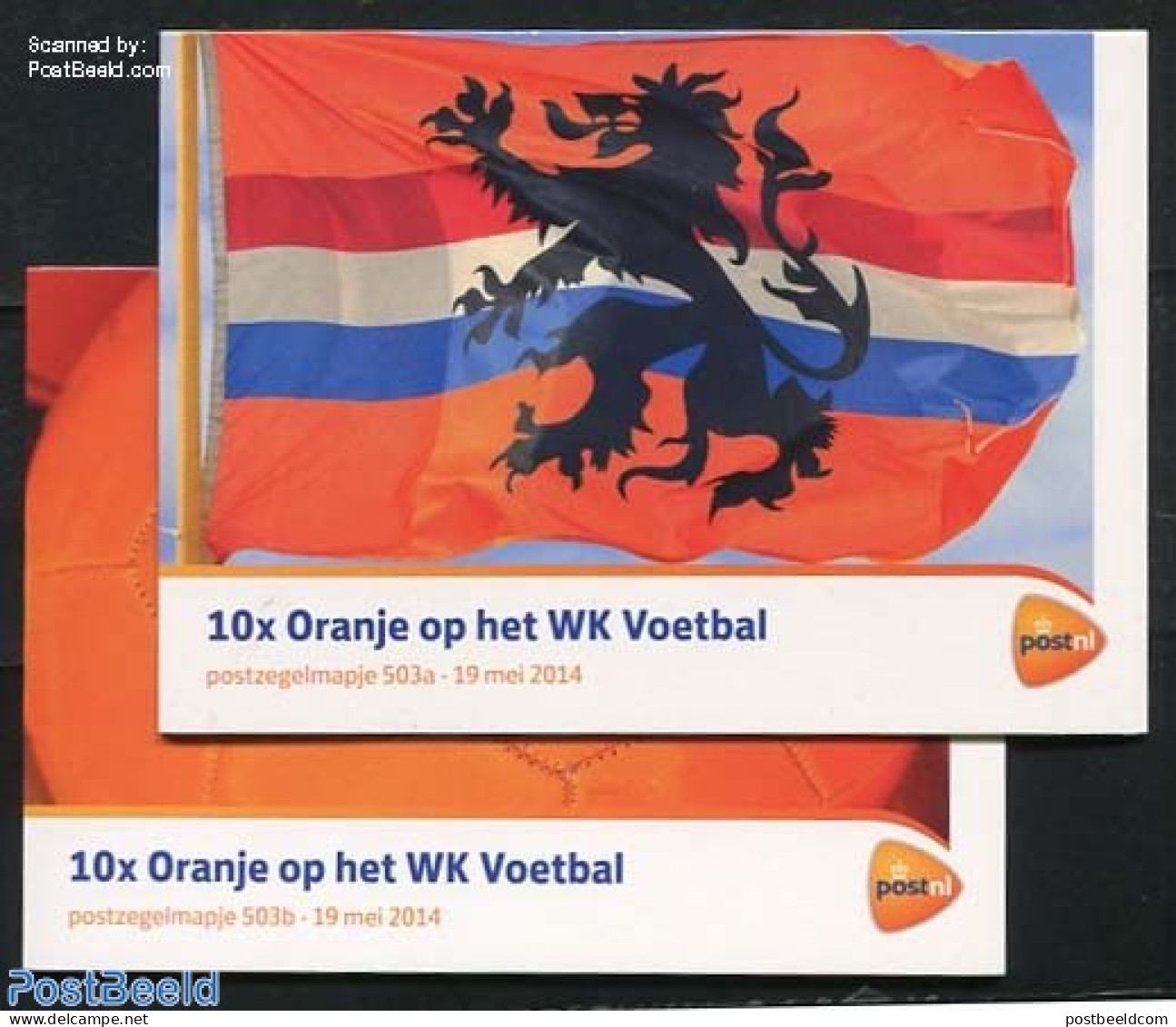 Netherlands 2014 Worldcup Football, Presentation Pack 503 A+b, Mint NH, Sport - Football - Unused Stamps